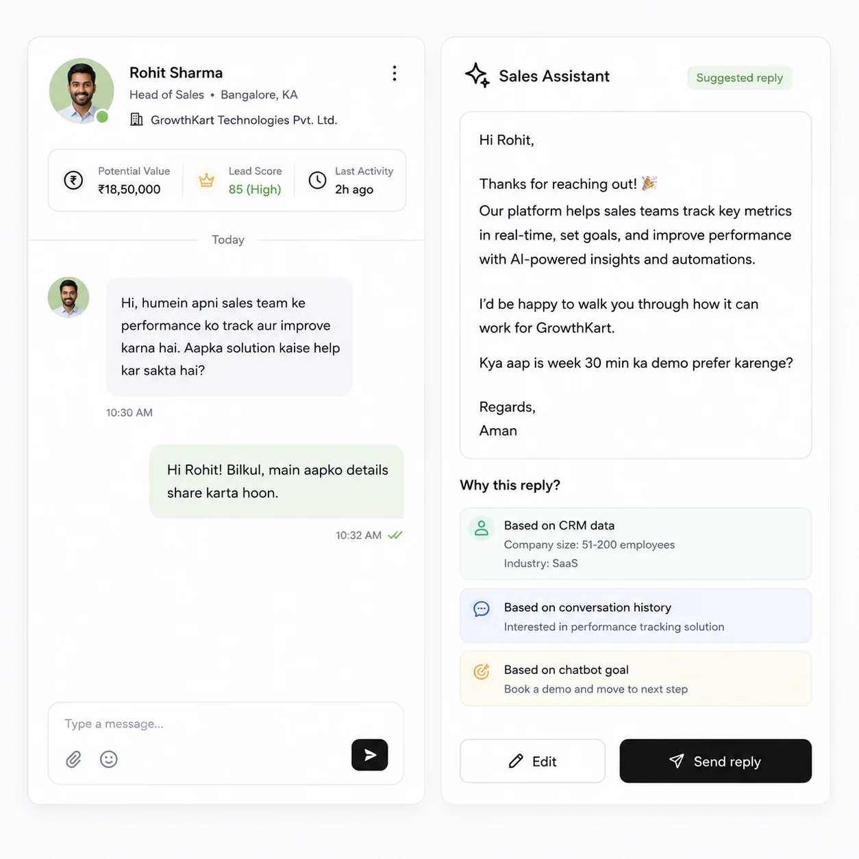 Automated follow-up sequence interface